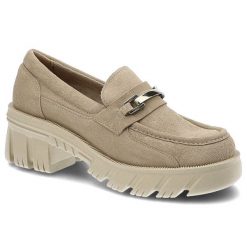 Beżowe Półbuty Lemar Wygodne Skórzane Buty. Brązowe półbuty damskie Lemar, bez wzorów, eleganckie, bez obcasa, na płaskiej podeszwie. Za 379.00 zł.