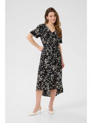 Kaffe Sukienka w kolorze czarno-białym rozmiar: 34. Czarne sukienki damskie Kaffe, na co dzień, s, bez wzorów, z tkaniny, klasyczne, bez kołnierzyka, bez ramiączek, midi, proste. Za 126.99 zł.