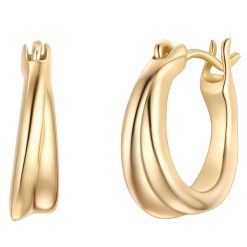 Glanzstücke München Kolczyki kola ze srebra próby 925 w kolorze zlotym 1 ct Damski. Żółte kolczyki damskie Glanzstücke München, pozłacane. Za 279.99 zł.