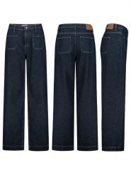 Sublevel Dżinsy - Comfort fit - w kolorze granatowym rozmiar: XS. Niebieskie jeansy damskie Sublevel, z podwyższonym stanem. Za 118.56 zł.