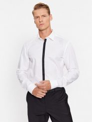 Hugo Koszula Keidi 50500966 Biały Slim Fit. Białe koszule męskie Hugo, m, bez wzorów, z bawełny, bez kołnierzyka, bez ramiączek. Za 219.99 zł.