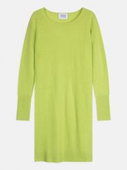 AUTHENTIC CASHMERE Kaszmirowa sukienka "Armet" w kolorze jasnozielonym rozmiar: S. Zielone sukienki damskie AUTHENTIC CASHMERE, na co dzień, s, bez wzorów, z kaszmiru, bez kołnierzyka, bez ramiączek, midi, proste. Za 375.08 zł.