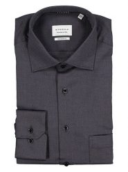 Eterna Koszula - Modern fit - w kolorze antracytowym rozmiar: 38. Czarne koszule męskie Eterna, bez wzorów, z bawełny, bez kołnierzyka, bez ramiączek. Za 100.52 zł.