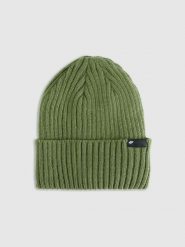 4F Czapka zimowa Thinsulate męska - khaki M. Brązowe czapki męskie 4f, na zimę, bez wzorów, z syntetyku, eleganckie. Za 69.99 zł.