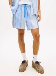 Tommy Jeans Szorty Mężczyźni Bawełna (100%) niebieski, XL. Niebieskie szorty męskie Tommy Jeans, na lato, bez wzorów, z bawełny, casualowe. Za 279.95 zł.