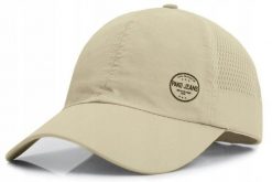 Lekka i Przewiewna Czapka z Daszkiem, Szybkoschnąca - Pako Jeans - Beżowa. Brązowe czapki męskie Pako Jeans, bez wzorów, z jeansu, sportowe. Za 49.99 zł.