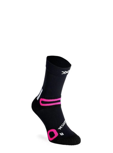 Skarpety turystyczne X-Socks Hike Discover Crew. Czarne skarpetki damskie X-Socks, bez wzorów, z materiału. Za 102.29 zł.