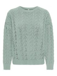 ONLY Sweter w kolorze zielonym rozmiar: L. Zielone swetry klasyczne damskie Only, l, ze splotem, bez kołnierzyka. Za 139.95 zł.