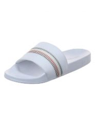 Tommy Hilfiger Shoes Klapki w kolorze białym rozmiar: 42. Białe klapki damskie Tommy Hilfiger Shoes, bez wzorów, bez obcasa. Za 130.99 zł.