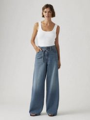Levi's Dżinsy - Straight Leg - w kolorze granatowym rozmiar: W29/L35. Niebieskie jeansy damskie Levi's, z podwyższonym stanem. Za 219.95 zł.