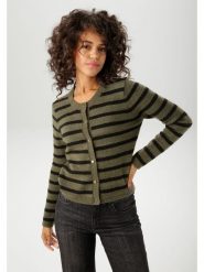 Aniston Kardigan w kolorze oliwkowo-czarnym rozmiar: 40. Brązowe kardigany damskie Aniston, bez wzorów. Za 74.11 zł.