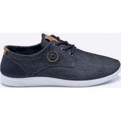 Bugatti - Tenisówki. Niebieskie trampki i tenisówki męskie Bugatti, bez wzorów, z materiału, bez zapięcia. W wyprzedaży za 179.90 zł.