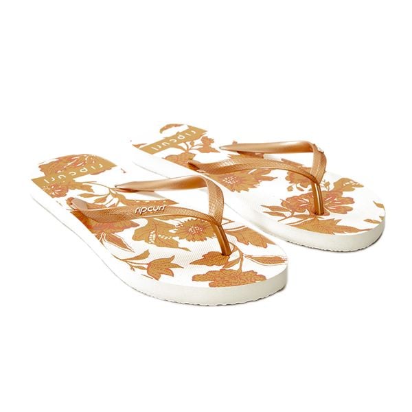 Japonki plażowe damskie Rip Curl Oceans Together 172. Białe klapki damskie Rip Curl, bez wzorów, bez obcasa. Za 35.99 zł.