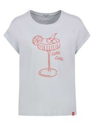 Eight2Nine Koszulka w kolorze błękitnym rozmiar: L. Niebieskie bluzki damskie Eight2Nine, l, bez wzorów, z bawełny, bez kołnierzyka, bez ramiączek. Za 60.73 zł.