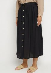 Czarna Wiskozowa Spódnica z Lnem i Guzikami Tolissa. Czarne spódniczki damskie Born2be, l, bez wzorów, z wiskozy, eleganckie, midi, koszulowe. Za 69.99 zł.