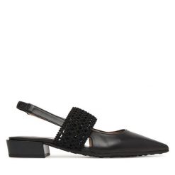 Czółenka Hispanitas. Czarne czółenka damskie Hispanitas, bez wzorów, bez obcasa. Za 609.99 zł.