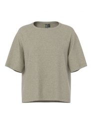 Pieces Koszulka "Bree" w kolorze beżowym rozmiar: L. Brązowe t-shirty damskie Pieces, l, bez wzorów, bez kołnierzyka. Za 69.75 zł.