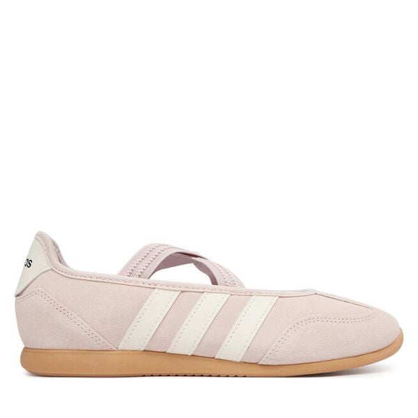 Baleriny adidas. Czerwone baleriny damskie Adidas, bez wzorów, bez obcasa. Za 279.99 zł.