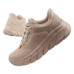 Buty sportowe damskie Skechers Bobs B Flex SLIP-INS. Brązowe buty sportowe na co dzień damskie Skechers, bez wzorów. Za 215.00 zł.