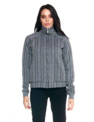 Damska bluza z golfem Leone zapinana na zamek błyskawiczny w kolorze szarym. Szare bluzy z kapturem damskie LEONE 1947 APPAREL, l, z bawełny. Za 147.31 zł.