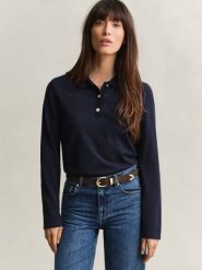 Gant koszulka polo Kobiety Bawełna niebieski, S. Niebieskie topy sportowe damskie Gant, s, bez wzorów, z bawełny, bez ramiączek. Za 599.95 zł.