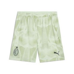 Męskie szorty bramkarskie AC Milan 24/25 PUMA Fresh Mint Green. Zielone szorty męskie Puma, bez kołnierzyka. W wyprzedaży za 154.00 zł.