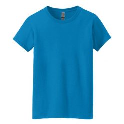 Bawełniana Koszulka Heavy Dla Pań I Panów. Niebieskie bluzki damskie Gildan, xl, bez wzorów, z bawełny, sportowe, bez kołnierzyka, bez ramiączek. Za 56.99 zł.