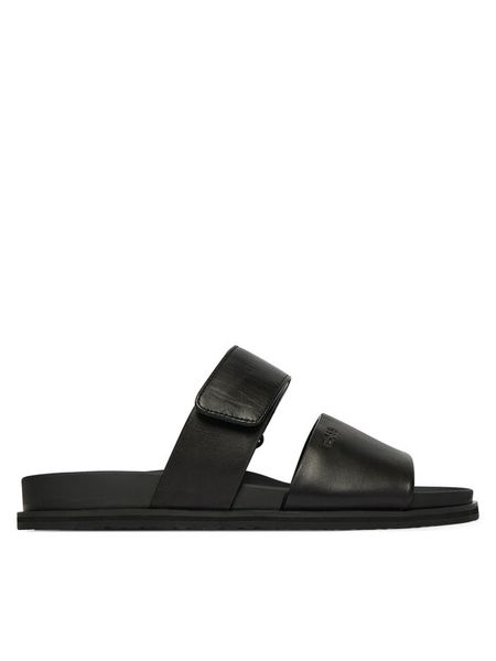 BOSS Klapki Hedrik 50563153 Czarny. Czarne klapki i japonki męskie Boss, ze skóry. Za 899.99 zł.