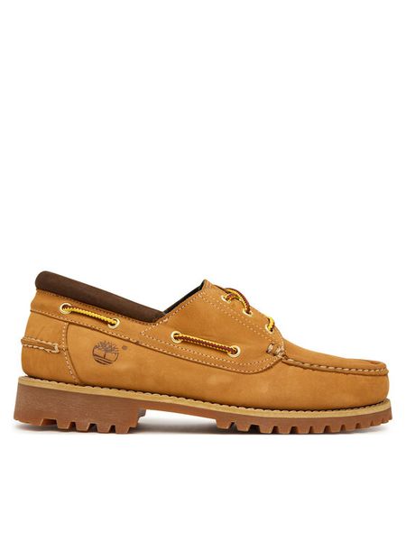 Timberland Półbuty Authentic Boat Shoe TB0A41Z77541 Brązowy jasny. Brązowe półbuty męskie Timberland, z nubiku, bez zapięcia. Za 859.99 zł.