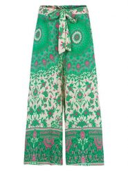 Herrlicher Spodnie "Nelanie" w kolorze zielonym rozmiar: XL. Zielone spodnie materiałowe damskie Herrlicher, bez wzorów, z materiału, z podwyższonym stanem. Za 173.99 zł.