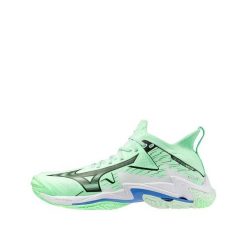 Buty halowe Mizuno Wave Lightning Neo. Czarne buty sportowe na co dzień damskie Mizuno, bez wzorów, z materiału, do siatkówki, mizuno wave. Za 459.99 zł.