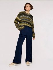 Apricot Sweter w kolorze ciemnozielonym rozmiar: XS. Zielone swetry klasyczne damskie Apricot, xs, ze splotem, bez kołnierzyka. Za 79.03 zł.