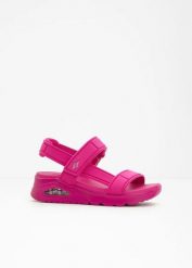 Sandały Skechers. Czerwone sandały damskie bonprix, bez wzorów, bez obcasa. Za 359.99 zł.
