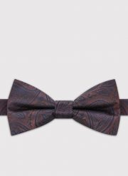 PAKO LORENTE - Żakardowa mucha męska. Brązowe krawaty i muchy męskie Pako Lorente, bez wzorów, z poliesteru, eleganckie. Za 99.99 zł.