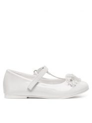Nelli Blu Baleriny CM240417-7 Biały. Białe baleriny dziewczęce Nelli Blu, bez wzorów, z materiału. Za 63.99 zł.