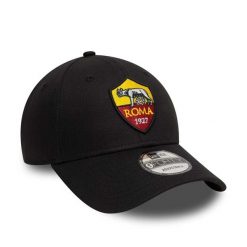 Czapka baseballowa AS Roma Core 9Forty. Czarne czapki męskie New Era, bez wzorów, z bawełny. Za 119.99 zł.