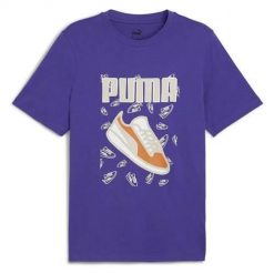 Koszulka sportowa męska Puma Graphics Sneaker Tee. Niebieskie t-shirty sportowe męskie Puma, m, bez ramiączek. Za 157.00 zł.