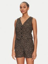 Morgan Kamizelka 251-CBILI.F Brązowy Slim Fit. Brązowe kamizelki damskie Morgan, z bawełny. Za 169.99 zł.