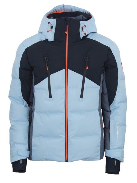 Peak Mountain Kurtka narciarska "Cordiere" w kolorze błękitno-granatowym rozmiar: L. Niebieskie kurtki narciarskie i snowboardowe damskie Peak Mountain, l, bez wzorów, bez kaptura, narciarskie. Za 630.93 zł.