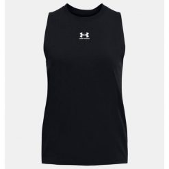 Top damski Under Armour Campus Muscle Tank. Czarne topy damskie Under Armour, s, bez wzorów, bez kołnierzyka. Za 94.99 zł.
