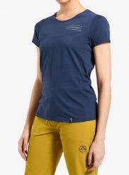 Koszulka wspinaczkowa damska La Sportiva Mantra T-Shirt. Niebieskie t-shirty damskie La Sportiva, xs, bez wzorów, z bawełny, bez kołnierzyka. Za 189.99 zł.