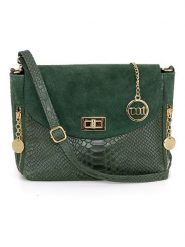 Mia Tomazzi Skórzana torebka "Dergano" w kolorze zielonym - 26 x 21 x 10 cm rozmiar: onesize. Zielone torebki klasyczne damskie Mia Tomazzi, bez wzorów, z materiału, bez dodatków. Za 295.99 zł.