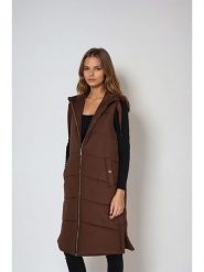 Steve Madden Kamizelka pikowana w kolorze brązowym rozmiar: L. Brązowe kamizelki damskie Steve Madden, l. Za 191.42 zł.