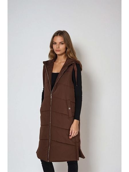 Steve Madden Kamizelka pikowana w kolorze brązowym rozmiar: S. Brązowe kamizelki damskie Steve Madden, s. Za 169.45 zł.