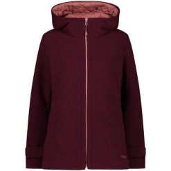 Kurtka z kapturem wooltech damska CMP. Czerwone kurtki damskie CMP, bez wzorów, z materiału, z kapturem. Za 561.25 zł.