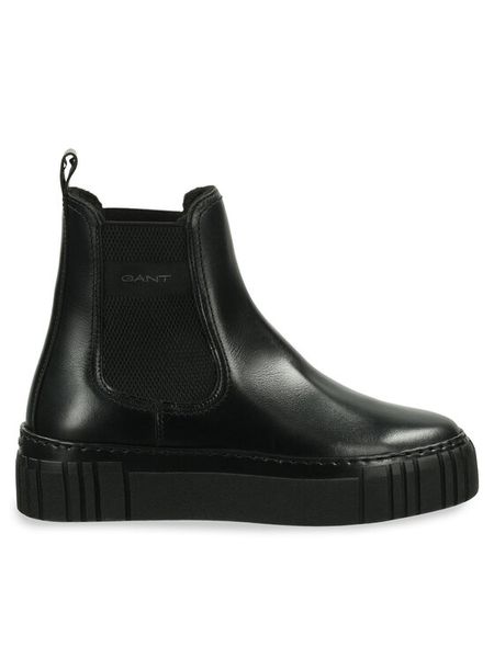 Gant Sztyblety 29551787 Czarny. Czarne botki damskie Gant, ze skóry, bez obcasa, na płaskiej podeszwie, bez zapięcia. Za 559.99 zł.