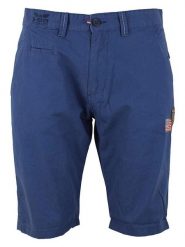 Peak Mountain Szorty w kolorze granatowym rozmiar: L. Niebieskie szorty męskie Peak Mountain, z bawełny, bez kołnierzyka. Za 82.99 zł.