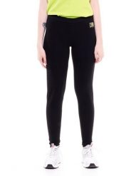Legginsy damskie basic z małym logo. Czarne legginsy sportowe damskie LEONE 1947 APPAREL, na zimę, l, bez wzorów, z bawełny, na fitness i siłownię. Za 63.11 zł.