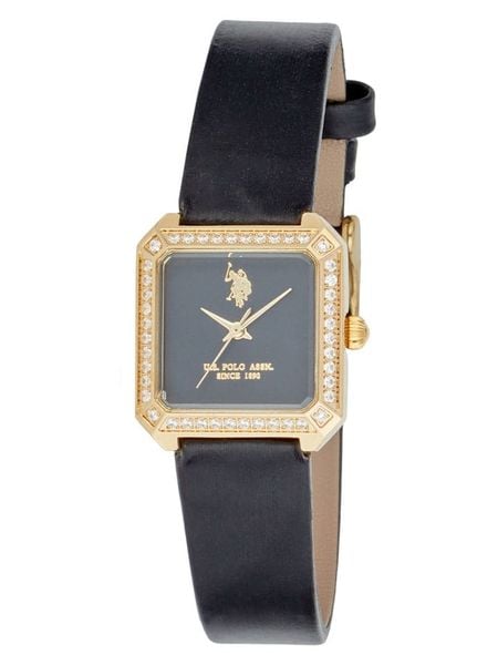 U.S. Polo Assn. Zegarek kwarcowy w kolorze złoto-czarnym rozmiar: onesize. Czarne, analogowe zegarki damskie U.S. Polo Assn., metalowe. Za 217.99 zł.