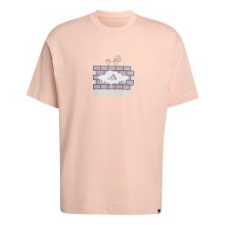 Koszulka adidas Fun Graphic. Czerwone t-shirty damskie Adidas, bez wzorów, z bawełny, bez kołnierzyka. Za 197.00 zł.